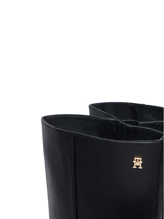 Tommy Hilfiger Cizme Tommy Hilfiger Th Stud Heel Riding Knee Boot FW0FW09551 Negru