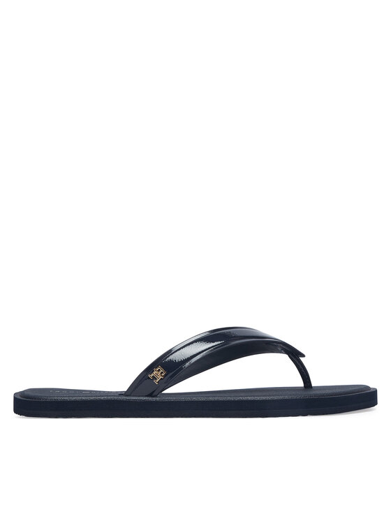 Tommy Hilfiger Žabky Tommy Hilfiger Th Scandi Shiny Summer Sandal FW0FW09446 Tmavomodrá