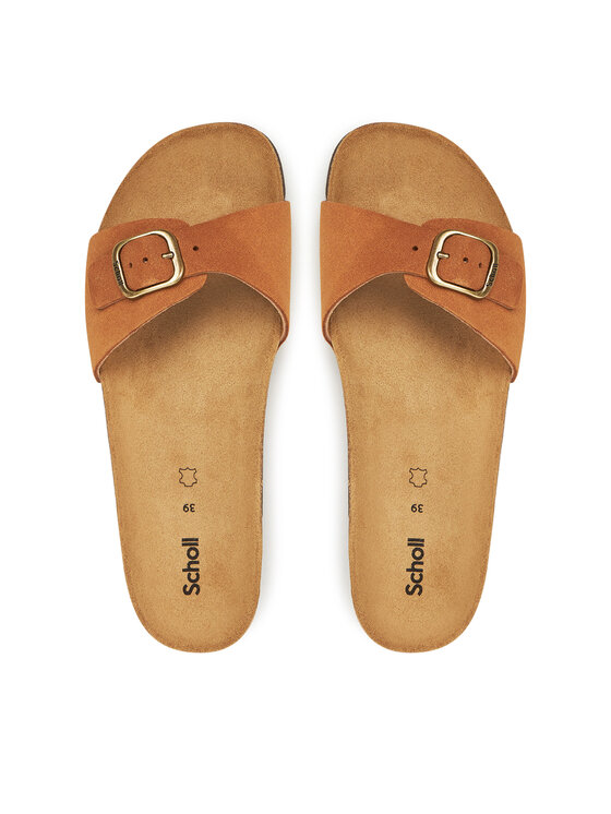 Scholl Чехли Scholl Estelle F32156 Кафяв