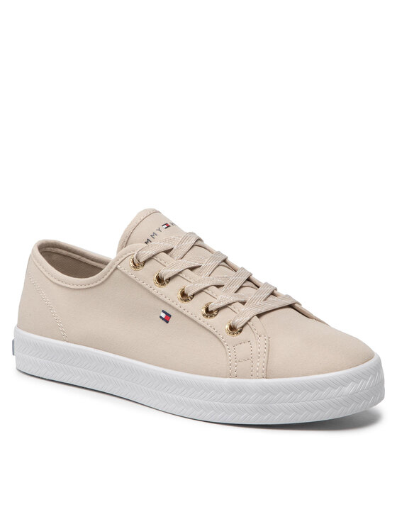 Tommy Hilfiger Teniszcipő Tommy Hilfiger Essential Sneaker FW0FW06664 Bézs