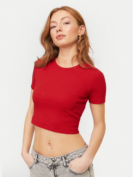 JJXX JJXX Футболка Florie 12217164 Червоний Slim Fit