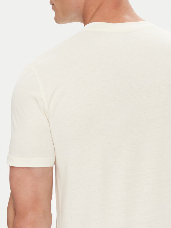 Mustang Mustang T-shirt Austin 1016489 Écru Regular Fit