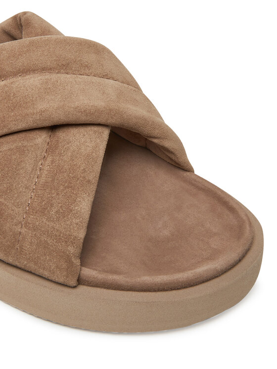 Inuikii Шльопанці Inuikii Suede Crossed 50102-500 Бежевий