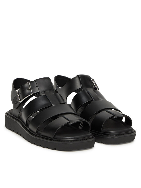 Calvin Klein Jeans Sandali Calvin Klein Jeans Sq Molded Sdl Fisherman Mg Wn YW0YW01700 Nero