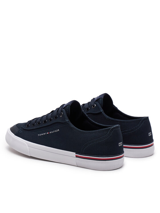 Tommy Hilfiger Tenis superge Tommy Hilfiger Corporate Vulc Canvas FM0FM04954 Mornarsko modra