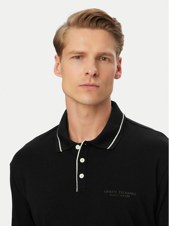 Armani Exchange Armani Exchange Поло XM001557 AF10363 UC001 Чорний Regular Fit