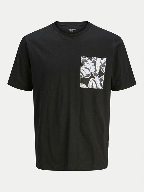Jack & Jones Jack & Jones Футболка Split 12272995 Чорний Regular Fit