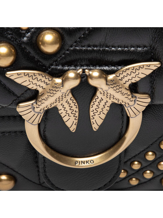PINKO Torbica Pinko Love Mini Puff Woven Studs Cl PE 21 PLTT 1P2259 Y6YW Crna