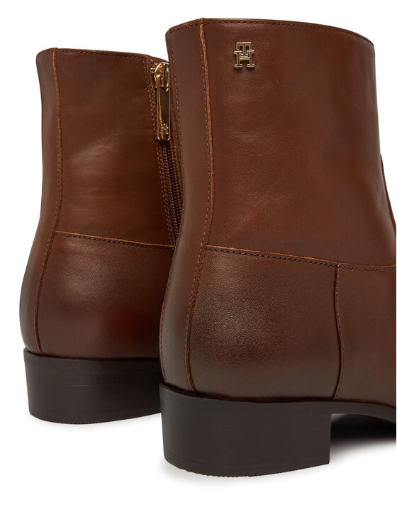 Tommy Hilfiger Aulinukai Tommy Hilfiger Leather Ankle Boot W Zip FW0FW09921 Ruda