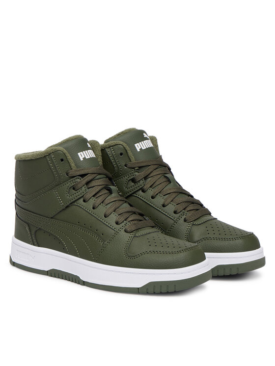 Puma Снікерcи Puma Rebound Slam Mid Wtr Jr 40880302 Темно-зелений