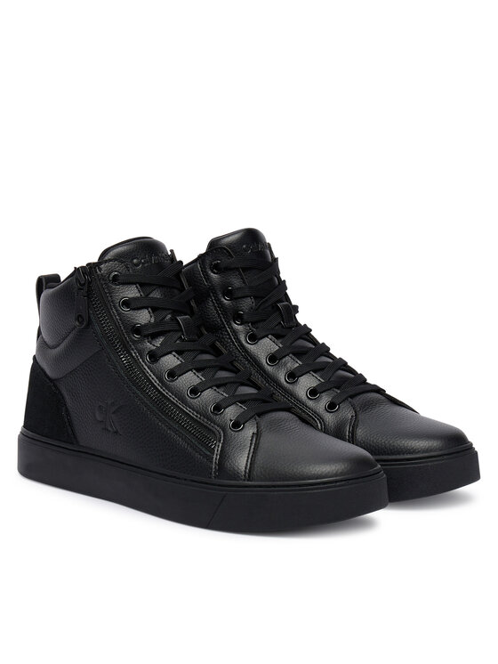 Calvin Klein Tenisice Calvin Klein Classic Cup Mid Laceup Zip Lth YM0YM01428 Crna