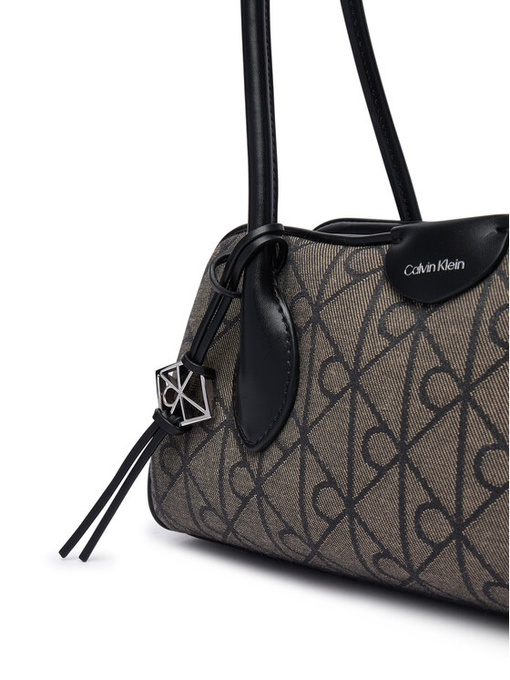 Calvin Klein Ročna torba Calvin Klein Emblem Trio Jacquard LV04F3744G Siva
