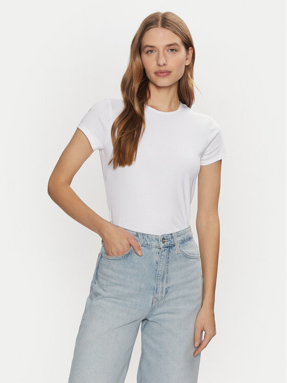 Calvin Klein Calvin Klein Majica K20K208049 Bela Slim Fit