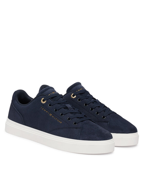 Tommy Hilfiger Sneakersy Tommy Hilfiger Logo Cupsole Trainers FW0FW09109 Tmavomodrá