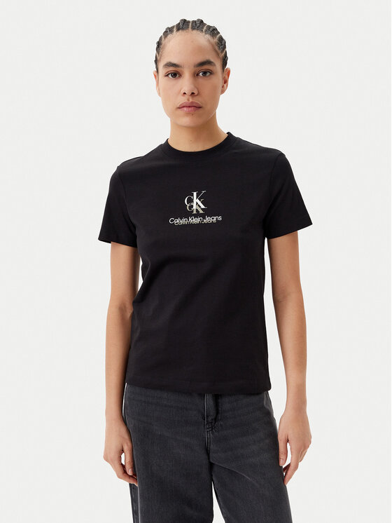 Calvin Klein Jeans Calvin Klein Jeans T-shirt Shadow Graphic J20J225545 Nero Regular Fit