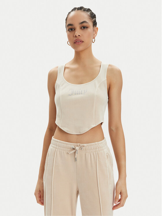Juicy Couture Juicy Couture Top Camina JCWCT23305 Beige Slim Fit