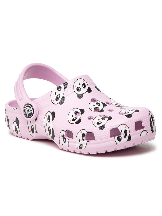 Crocs Шльопанці Crocs Classic Panda Print Clog K 206999 Рожевий
