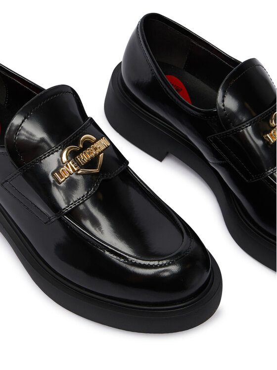 LOVE MOSCHINO Loafersy LOVE MOSCHINO JA10404G0NJD0000 Černá