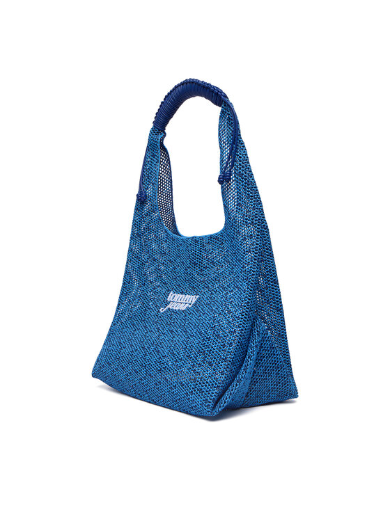 Tommy Jeans Дамска чанта Tommy Jeans Tjw Summer Crochet Hobo AW0AW18778 Син
