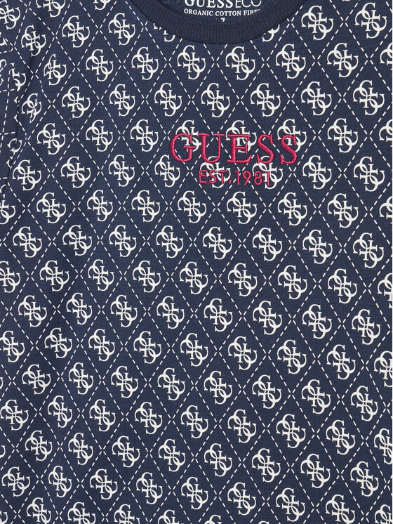 Guess Guess Футболка L5YI19 K8HM4 Cиній Regular Fit