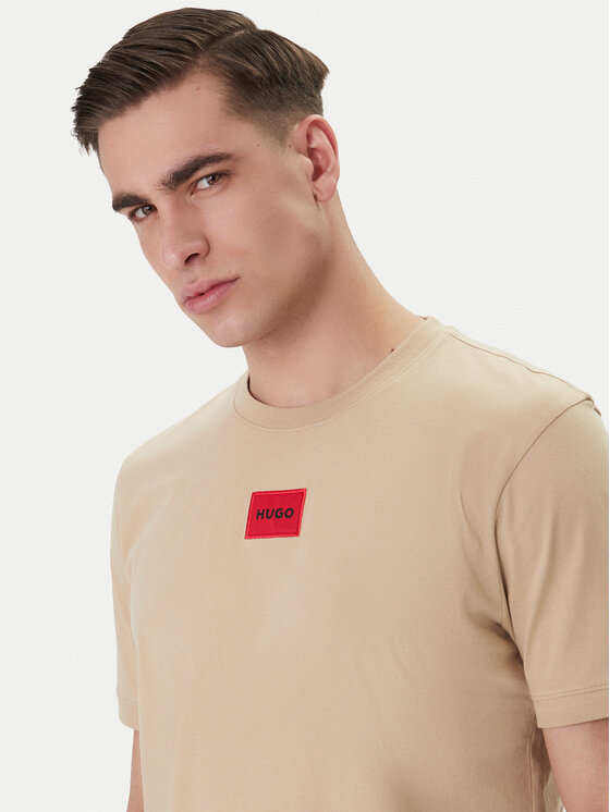 HUGO HUGO Camiseta Diragolino212 50447978 Beis Regular Fit