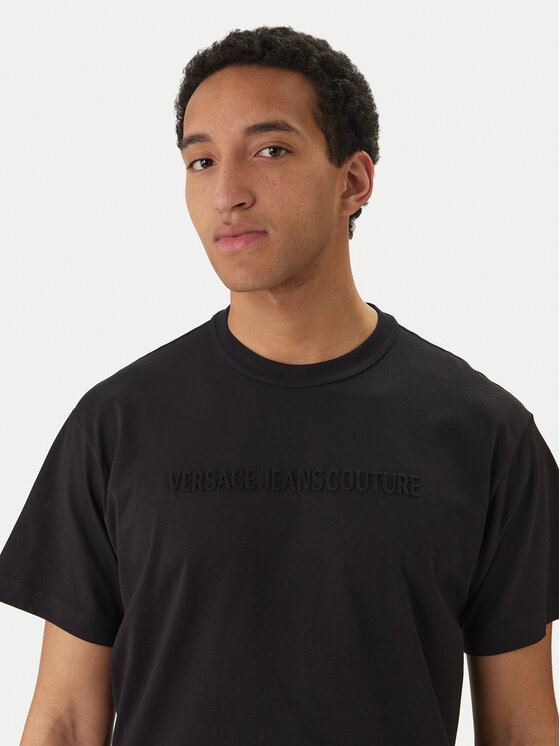 Versace Jeans Couture Versace Jeans Couture Camiseta 80GAHE09 CJ00E Negro Regular Fit