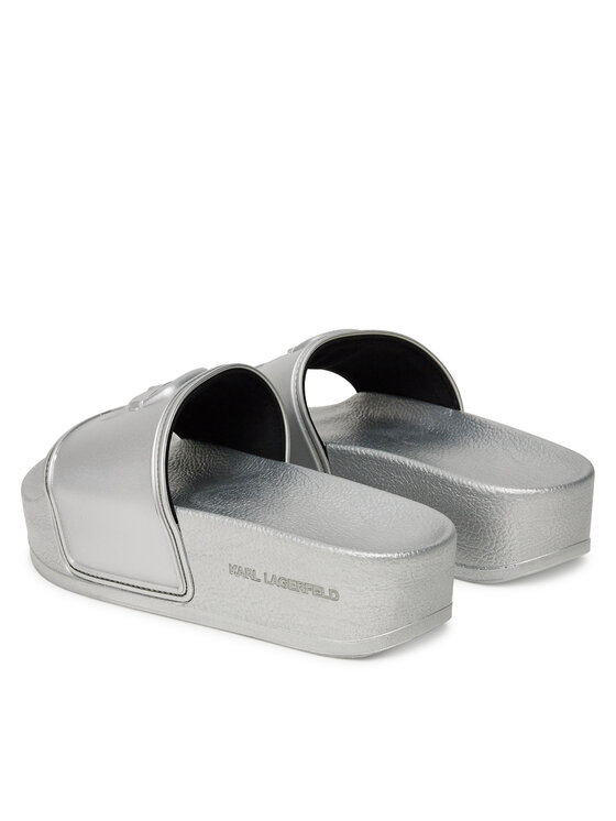 KARL LAGERFELD Шльопанці KARL LAGERFELD Kondo Maxi KL80819M Срібний