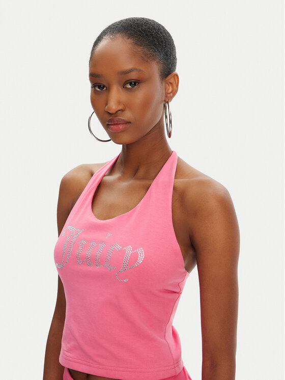 Juicy Couture Juicy Couture Топ Tied JCWCT125306 Рожевий Slim Fit