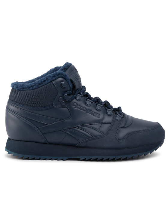 Reebok Sneakersy Reebok Cl Lthr Mid Ripple Mu FU9130 Tmavomodrá