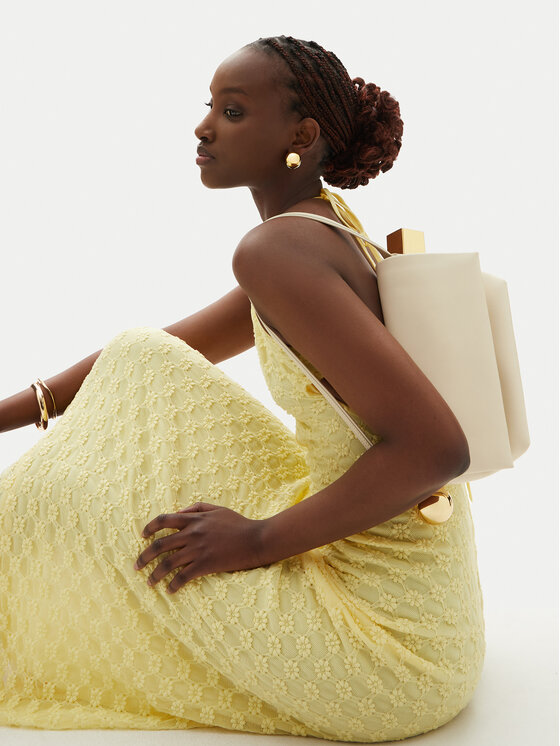 JACQUEMUS Kabelka JACQUEMUS Le Rond Carre 24H243BA383-3171 Écru