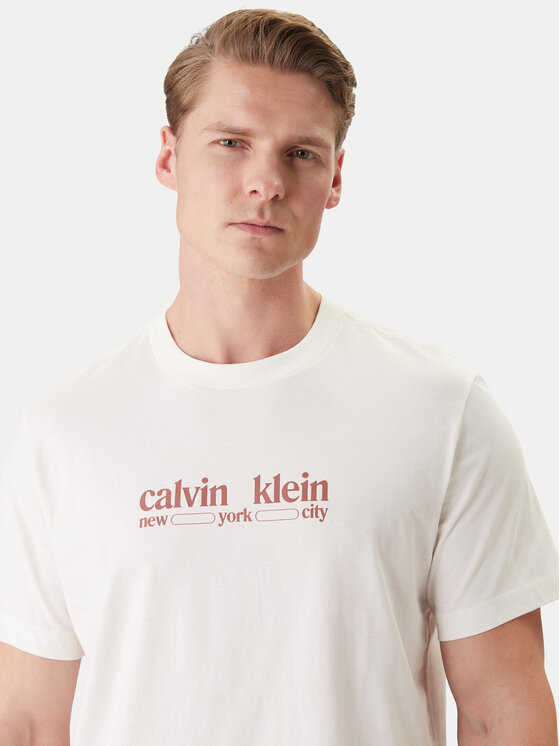 Calvin Klein Jeans Calvin Klein Jeans Camiseta NYC Graphic LV14RE831G Blanco Regular Fit