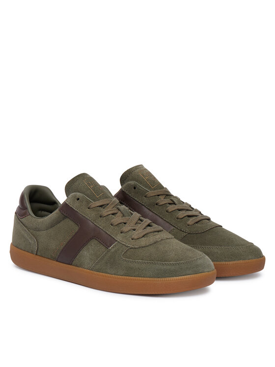 Tommy Hilfiger Sneakersy Tommy Hilfiger Th Tribeca Sneaker Suede FM0FM06069 Tmavo zelená