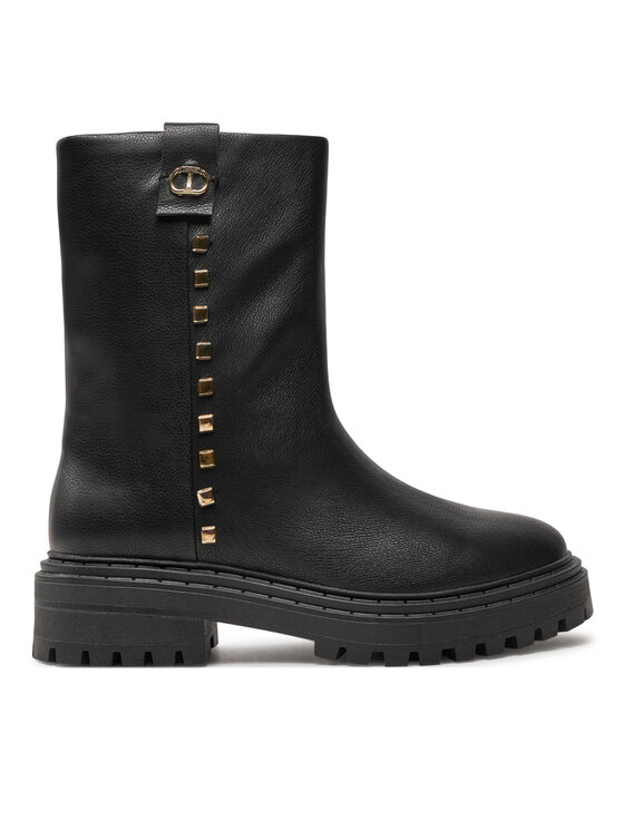 TWINSET Botki TWINSET Biker 242TCP074 Czarny