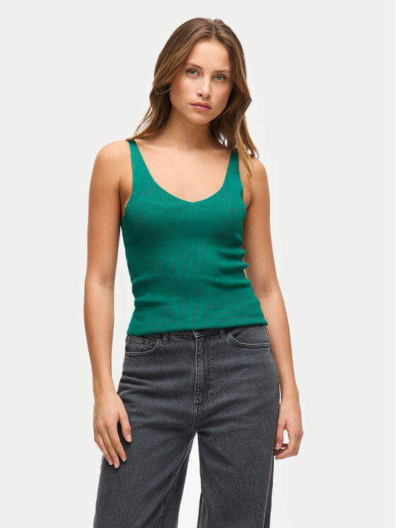 Vila Vila Топ Wennie 14104135 Зелений Regular Fit