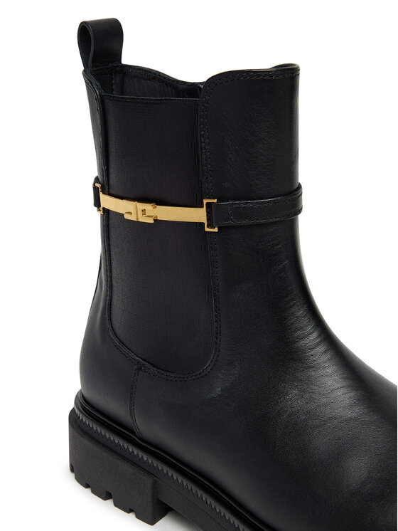 Elisabetta Franchi Īsie zābaki Elisabetta Franchi Chelsea Bot F4A5-E0441-1251 D Melns