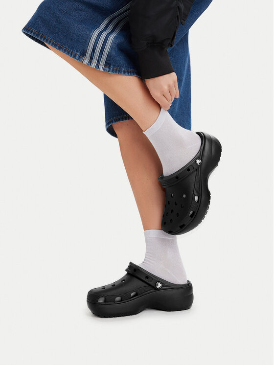 Crocs Klapki Crocs Classic Platform Clog 206750 Czarny