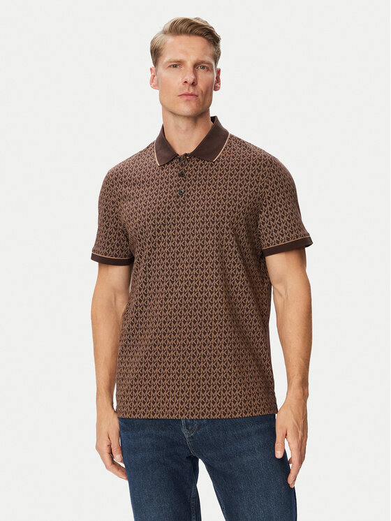 MICHAEL Michael Kors MICHAEL Michael Kors Polo CS650V848T Marrón oscuro Regular Fit