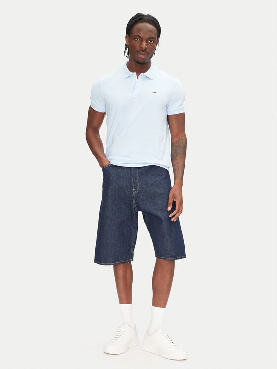 Tommy Jeans Tommy Jeans Polo DM0DM20676 Svijetloplava Slim Fit