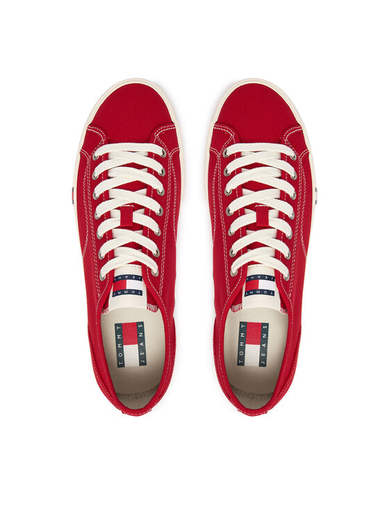 Tommy Jeans Πάνινα παπούτσια Tommy Jeans Archive Vulc Y2K EM0EM01674 Κόκκινο