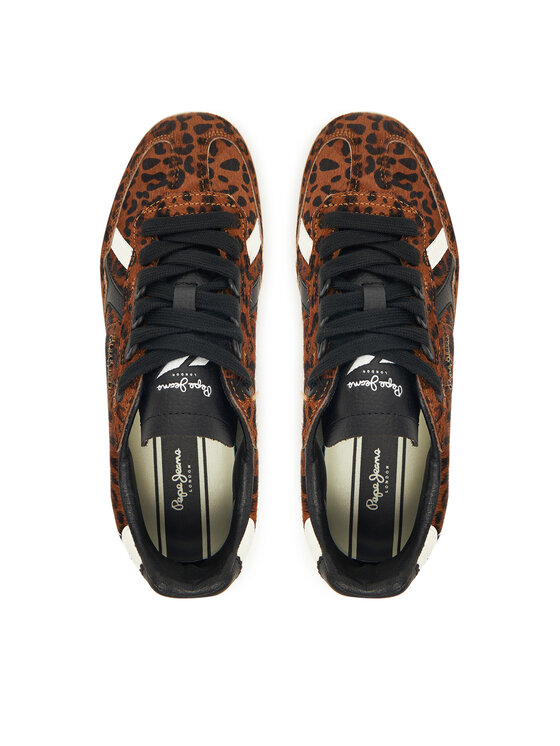 Pepe Jeans Sneakersy Pepe Jeans Ball Print W PLS000013 Brązowy