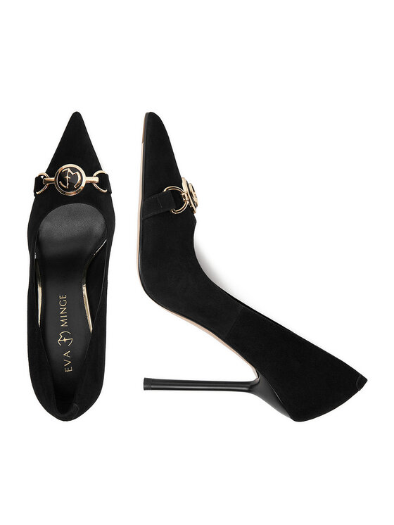 Eva Minge Pantofi cu toc subțire Eva Minge EO-LILA-1677-13-3S Negru