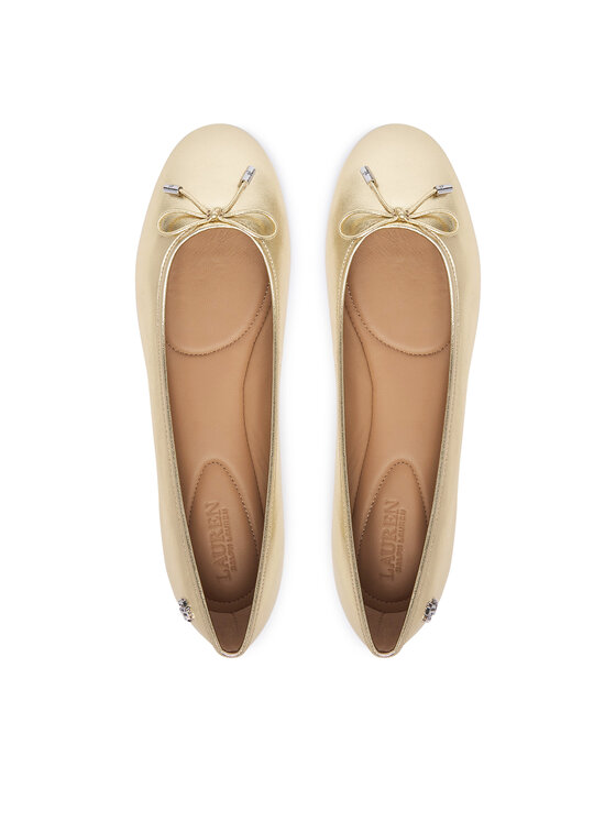 LAUREN RALPH LAUREN Balerīnas LAUREN RALPH LAUREN Jayna Metallic 802978836002 Zelta