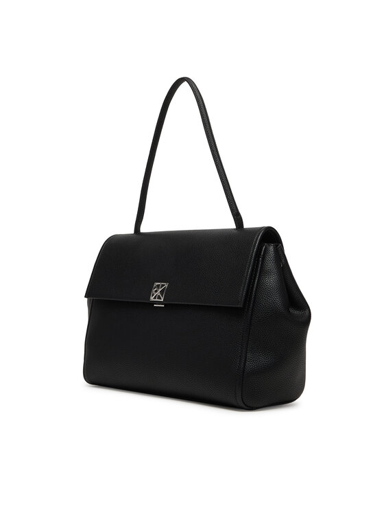 Calvin Klein Kabelka Calvin Klein Emblem Hw Pebble Satchel LV04F3494G Čierna