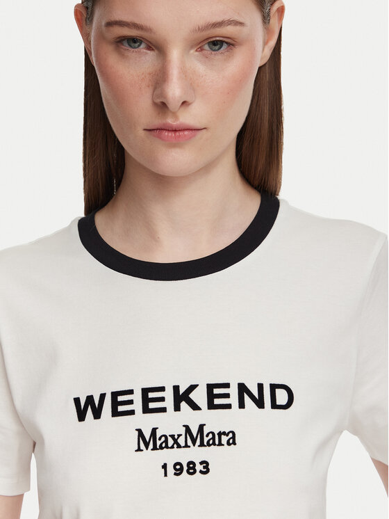 Weekend Max Mara Weekend Max Mara Camiseta Edison 2625976041 Blanco Regular Fit