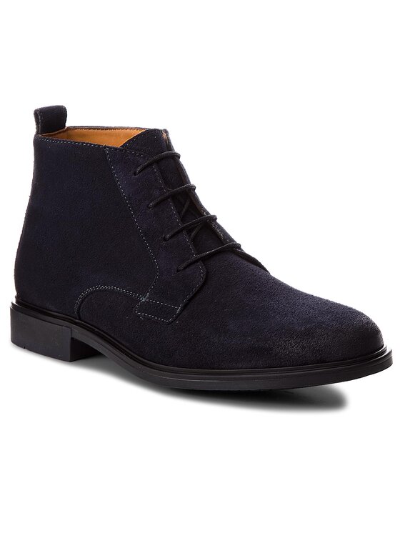 Tommy Hilfiger Μποτίνια Tommy Hilfiger Color Block Heel Suede Boot FM0FM01805 Σκούρο μπλε