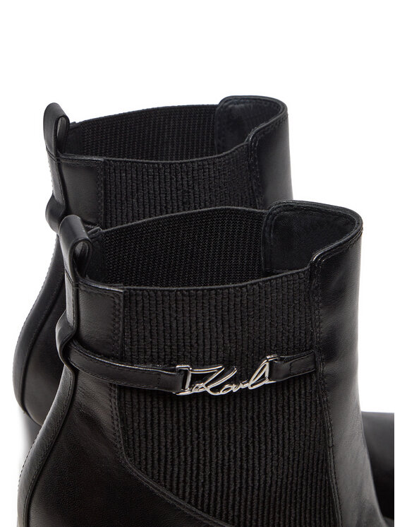 KARL LAGERFELD Īsie zābaki KARL LAGERFELD Astra Nova KL33160 Melns