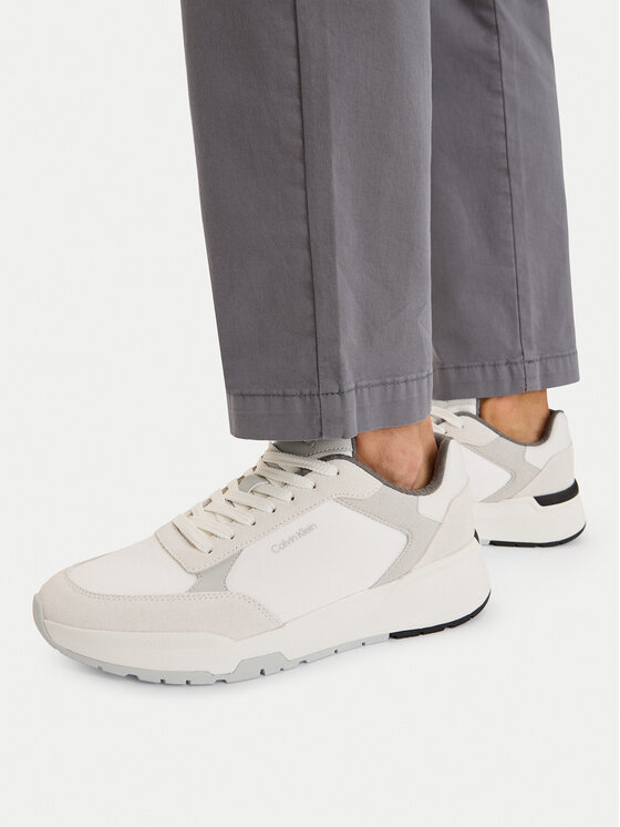 Calvin Klein Сникърси Calvin Klein City Runner Laceup Ny-Su HM0HM02308 Кремав