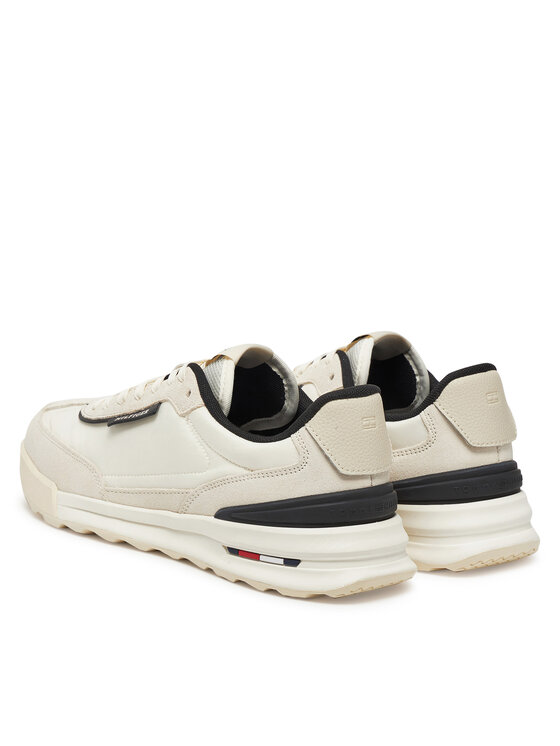 Tommy Hilfiger Sneakers Tommy Hilfiger Retro Runner Nylon Mix FM0FM05523 Écru