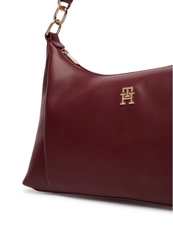 Tommy Hilfiger Kabelka Tommy Hilfiger Th Essential Shoulder Bag AW0AW18374 Bordová