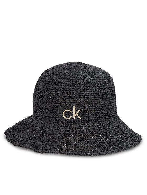 Calvin Klein Cappello Calvin Klein Wide Brim Straw Bucket Hat K60K612914 Nero